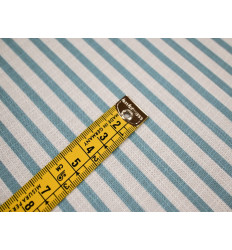 Polilino Rayas Aguamarina Fondo Blanco 150 cm