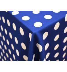 Bielástico Lunares Blancos Fondo Azul Klein 150 cm
