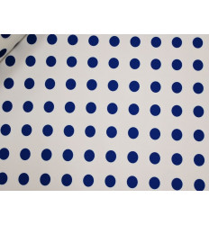 Bielástico Lunares Azul Klein Fondo Blanco 150 cm
