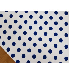 Bielástico Lunares Azul Klein Fondo Blanco 150 cm
