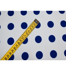 Bielástico Lunares Azul Klein Fondo Blanco 150 cm