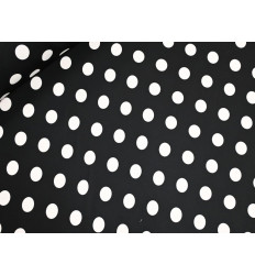 Koshibo Lunares Blancos Fondo Negro 150 cm