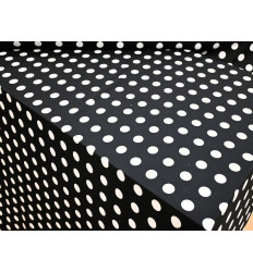 Koshibo Lunares Blancos Fondo Negro 150 cm