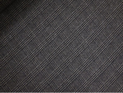 Tela de lana 100 % príncipe de Gales gris y negro