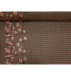 Tweed de Cuadros Camel | Doble Greca de Lentejuelas