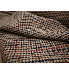 Tweed de Cuadros Camel | Doble Greca de Lentejuelas
