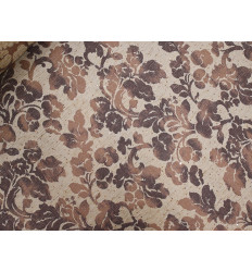 Chenilla Floral Cruda y Topo | Lentejuelas Doradas
