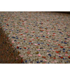 Tweed Bouclé Beige Multicolor | Con Lana Merino