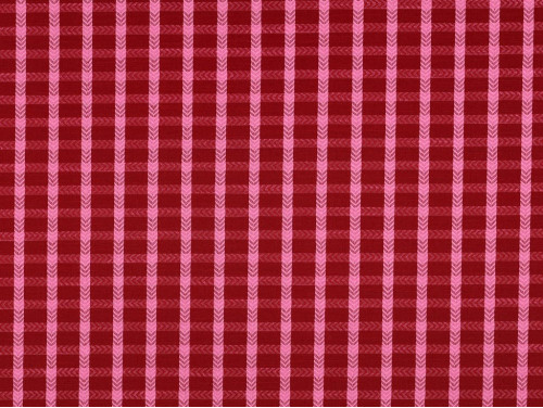 Algodón Dobby de Cuadros Rojo y Rosa | Detalle de Espiga