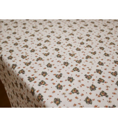 Tela de Algodón Rústico Estampada de Flores Verdes | 100% Algodón - 150 Gr/m²