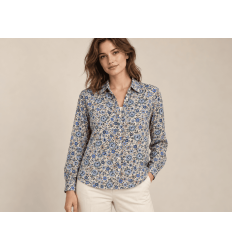 Voile de algodón de flores azules | Almacenes Uría