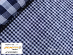 Doble gasa vichy marino